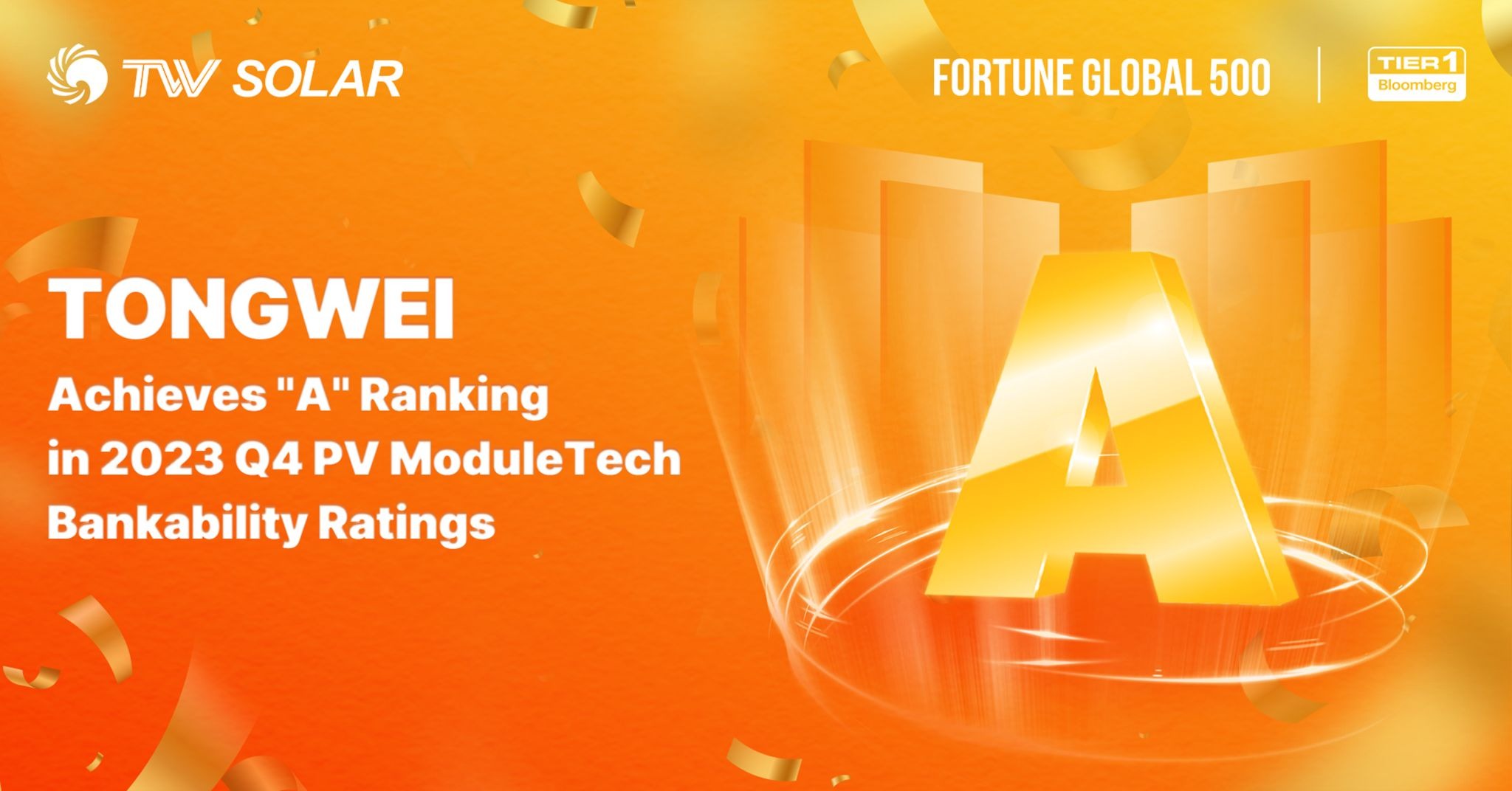 Tongwei Ranked 'A' in ModuleTech Bankability Ratings